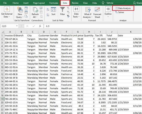 Analyze Data in Excel